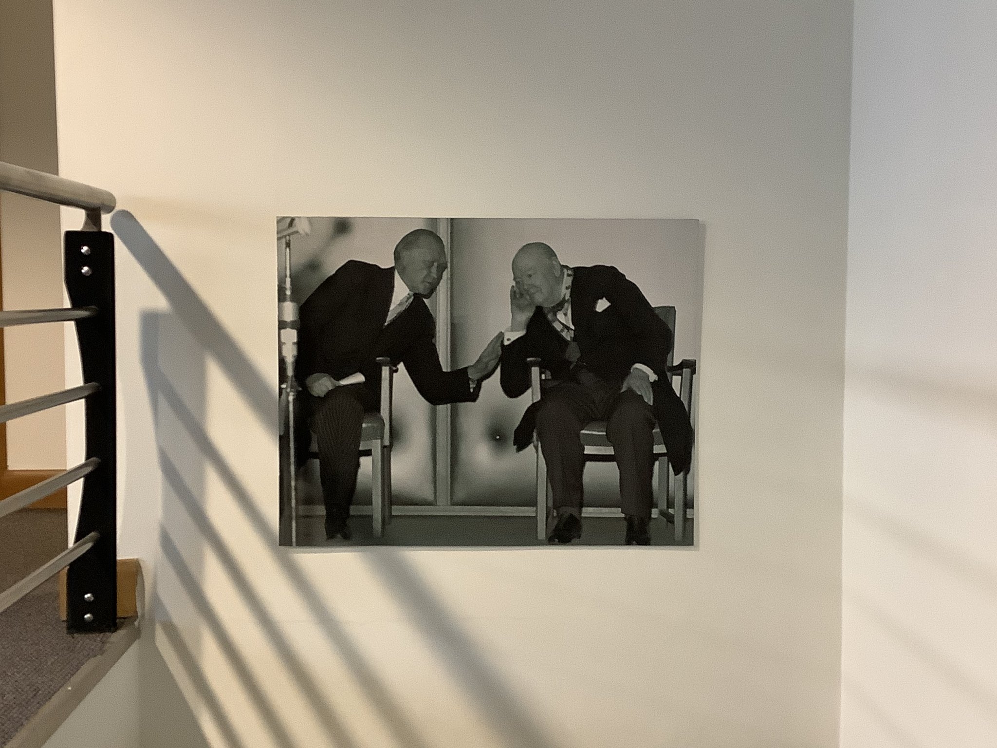 Sir Simon Mcdonald In Quito British Embassy Is Co Located With German Embassy Fitting That Photo Of Churchill S Meeting With Adenauer In 1956 When Churchill Received Charlemagne Prize In chen