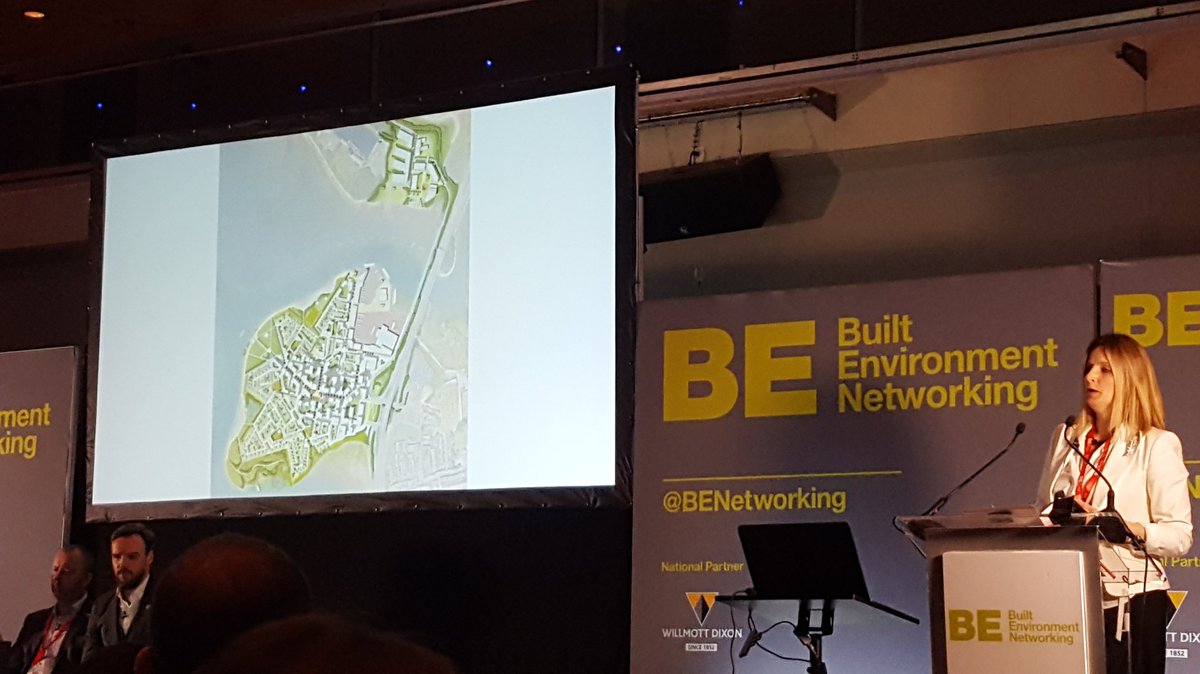 'Gone are the days of laying down a flat piece of grass and calling it public realm.' Portsmouth City Council's Natascha McIntyre Hall, presenting Tipner West  <a href="/BENetworking/">Built Environment Networking</a>. Excited to see this move forward