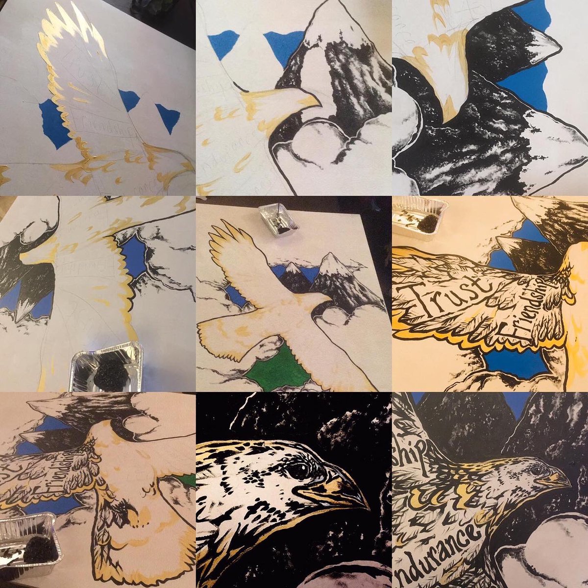 root2wing's tweet photo. Work in progress from @JamesJmz for Overthorpe CofE Academy. 
We updated the main entrance to go with the community art installation. 

#communityart #artinstallation #artinschools #illustrator #storybookinspired #painting #workinprogress https://t.co/eWBZQD8Pf0