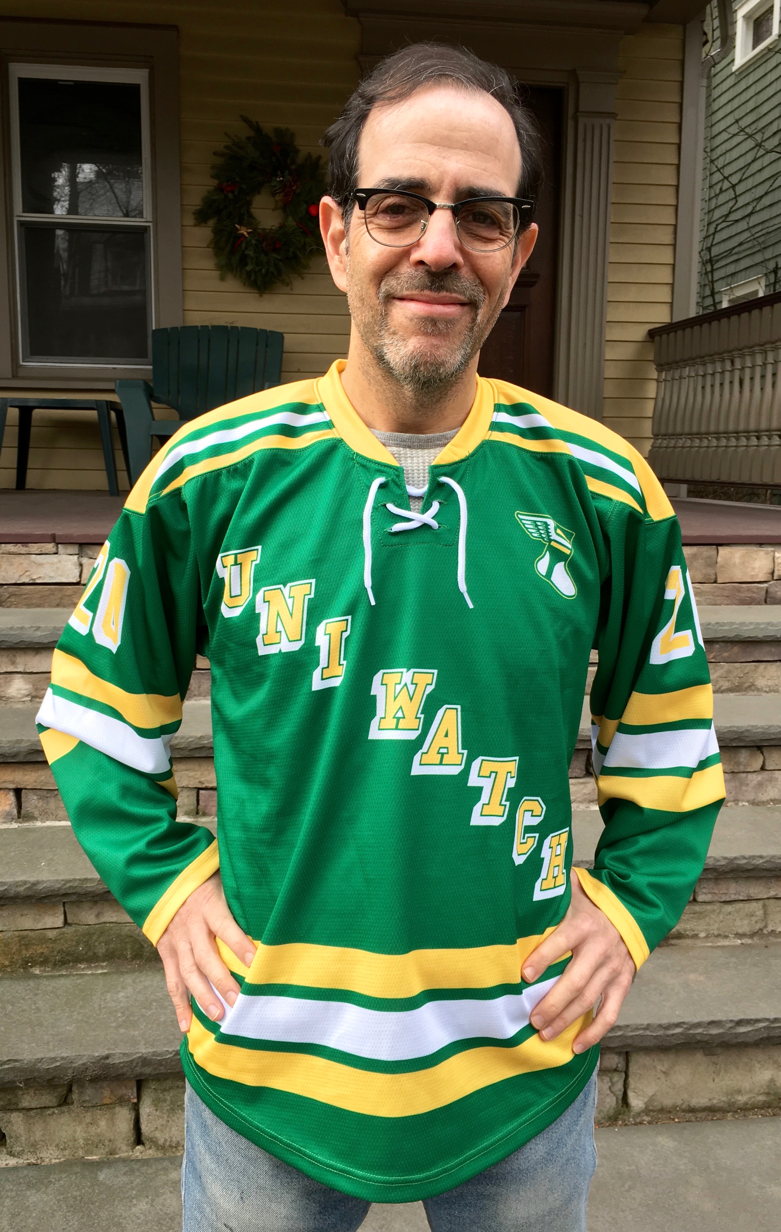 Green and yellow hockey jersey hotsell