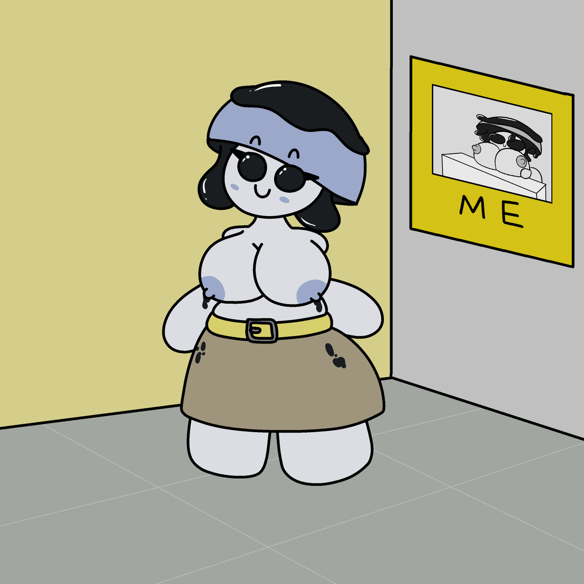t_shirtless's tweet photo. A mushroom who lost her shirt as part of a trade for my bab @KrabbshackNSFW https://t.co/gfeddDK6rv