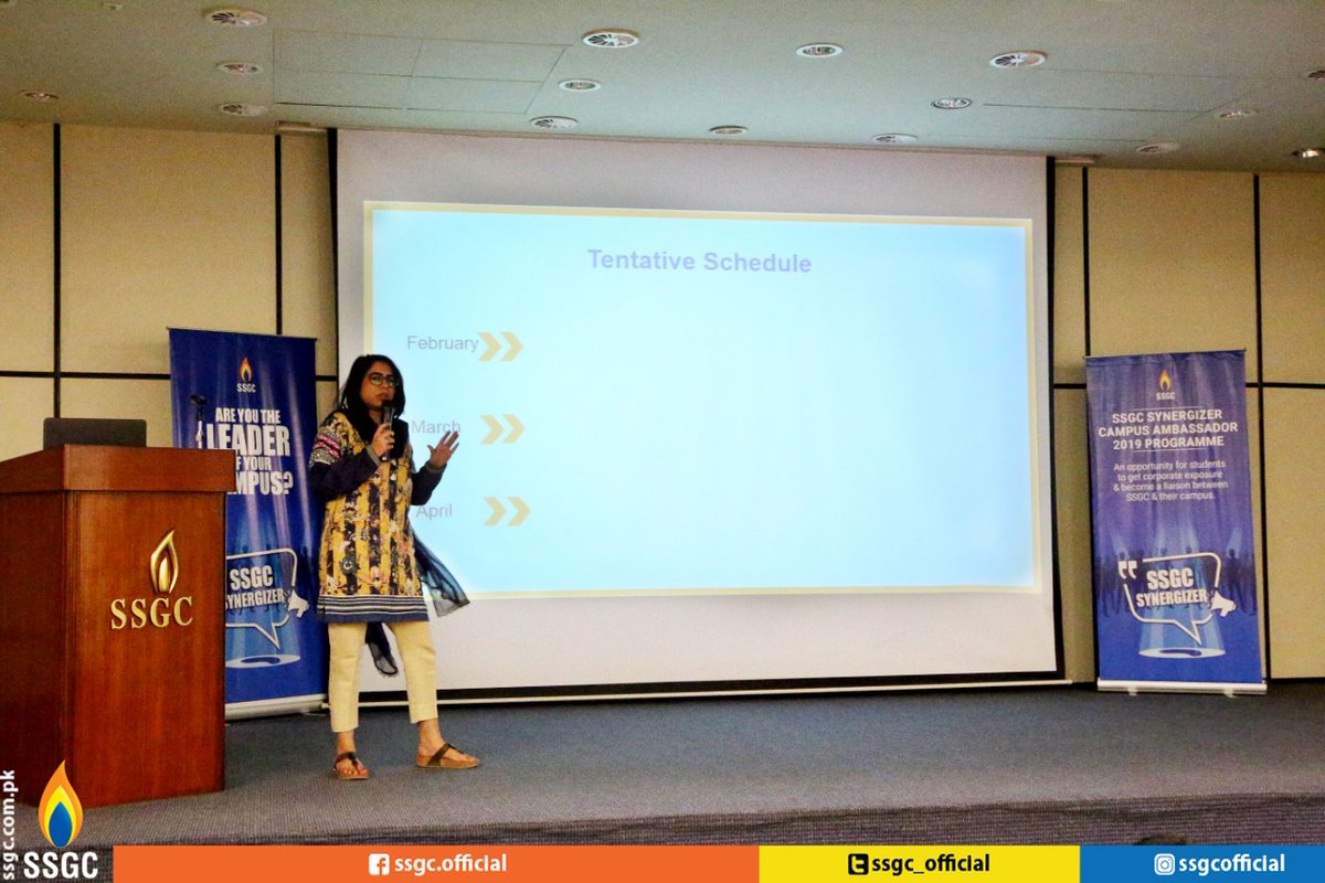 SSGC_Official's tweet photo. (1/3)
Synergizer - Campus Ambassador Program
The 1st Info session of Synergizer - Campus Ambassador Program was organized at SSGC Head Office Auditorium to break the ice between the candidates & the organization and brief about the program.
#SSGC #Synergizer #CampusAmbassador https://t.co/BZUZBQ19g8