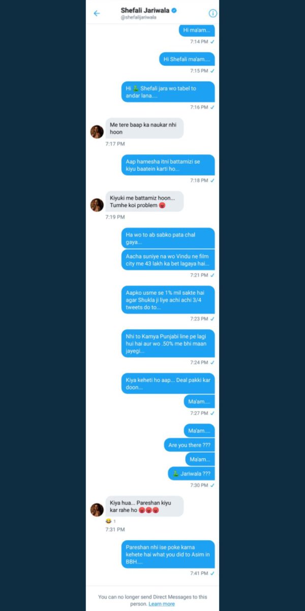 Krishan05272965's tweet image. ⚡⚡⚡⚡⚡Dhamaka⚡⚡⚡⚡⚡⚡

Real chat with #Jahar_Wala

Bhai bhaad ke rakh di 😂🤣
🙏🙏🙏🙏🙏🙏🙏🙏🙏

Tuje 100000 Topo ki Salami 🙏🙏🙏
#BiasedBBTargetsAsim 
#ScriptedBiggBoss13 @Krishan05272965 @realumarriaz @ColorsTV @BiggBoss @EndemolShineIND @akshaykumar @TheGautamGulati