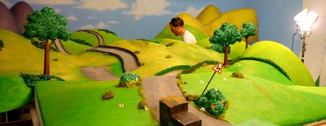 My day is complete! Magical hearing from Chris Conlon from <a href="/Amalgammodels/">Amalgam Modelmaking</a> the Bristol based model makers behind Greendale Village, the home of #PostmanPat 📮 and his black &amp; white cat! A huge part of why I decided to #ChooseLandscape But can you remember his cats name? #LICPDDay