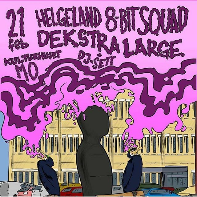 Helgeland 8-Bit Squad tar med seg Dekstra Large på tur til Mo i Rana den 21. februar! #stundom #H8BS #dekstralarge ift.tt/2Gvivbf