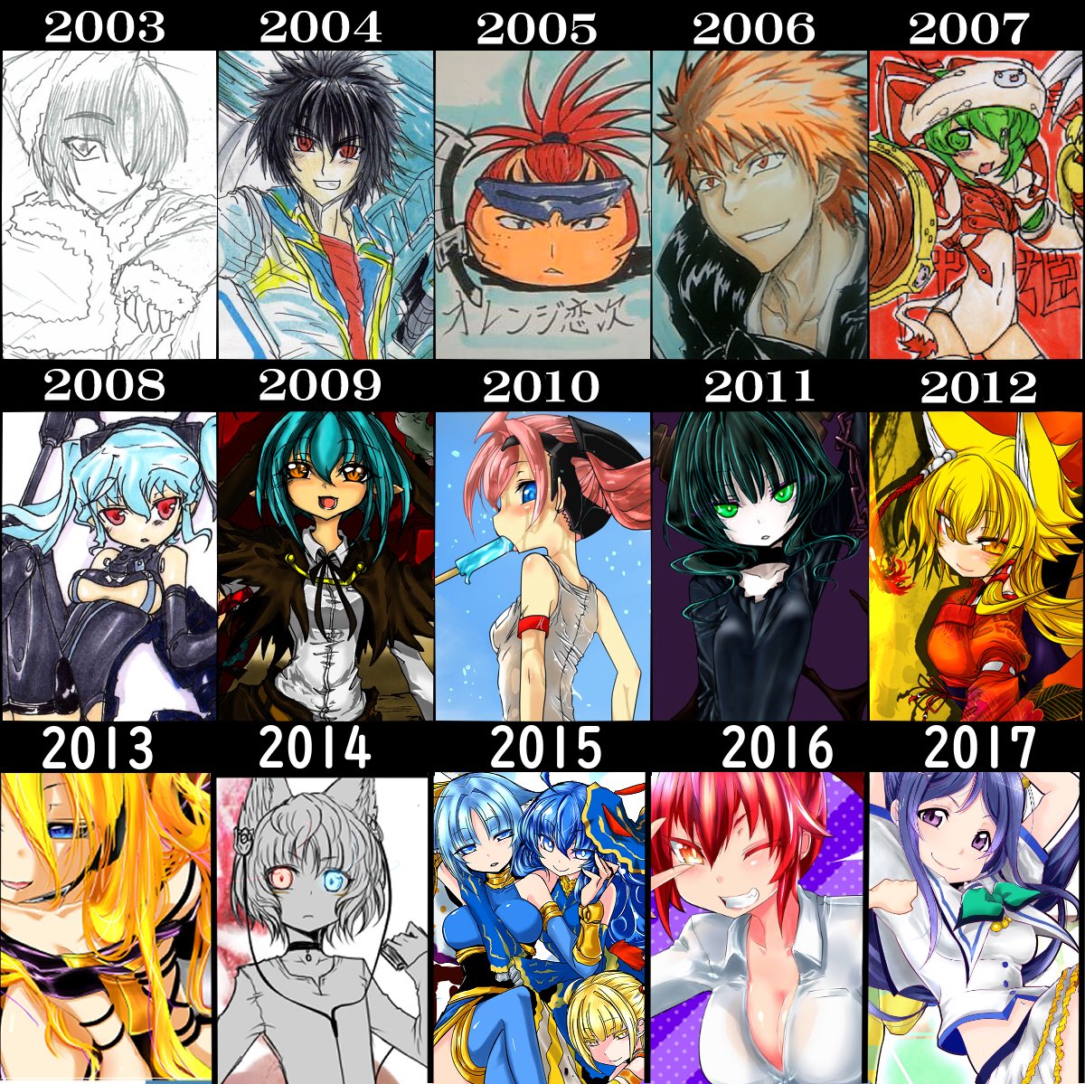 結局は描きたい気持ちを続ける事ですよね
自分自身今のももっと良く出来ると思って精進してるので
今、描けないよ〜って人頑張りやしょう
#画力ビフォーアフター