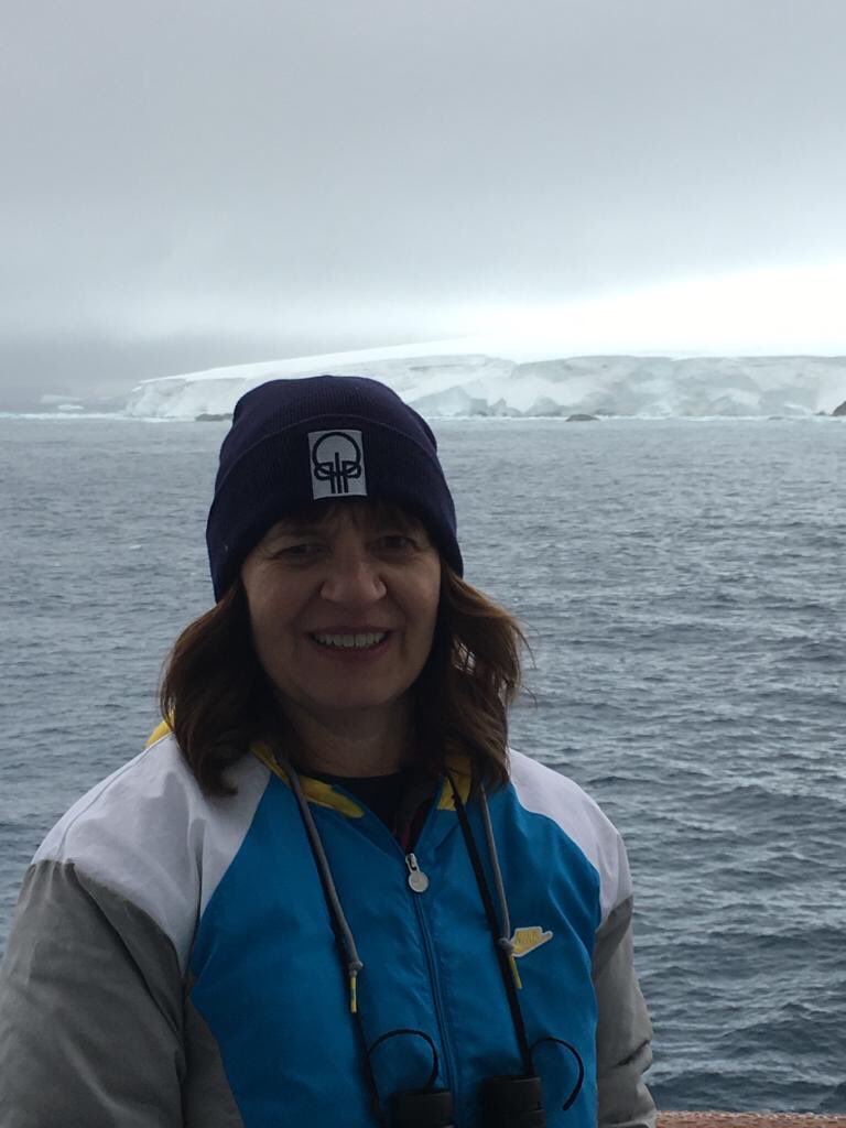 maryannrangam's tweet photo. ⁦@OntarioPlanners⁩ toque can be found all over the world. Thankful, as it is keeping me warm as we sail through “iceberg alley” of the Antarctic sound. Share your OPPI toque story. #OPPItoque https://t.co/HJVGu0J7wO