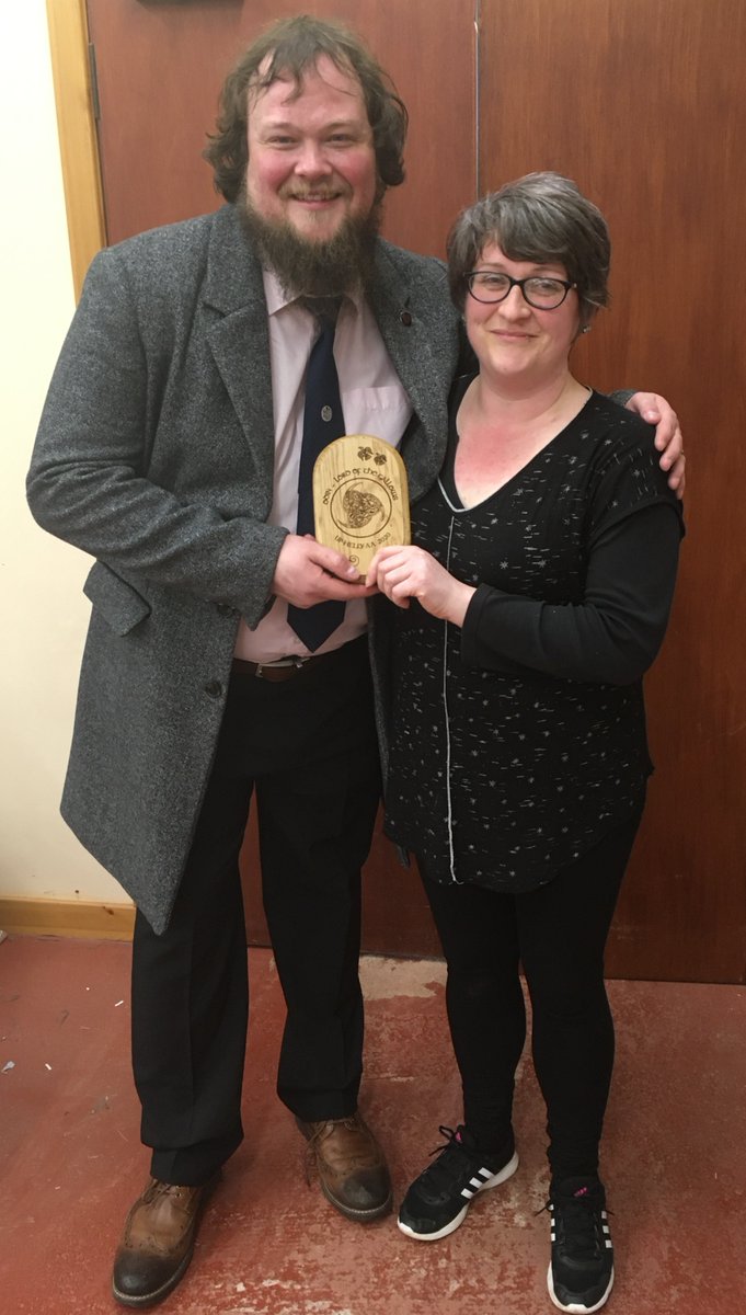 We were delighted to meet the Guizer Jarl late last night when he dropped in during production of his #uphellyaa programme. Liam very kindly presented Yvonne Johnson from our team with a plaque of their squad emblem which we now have displayed on our wall.