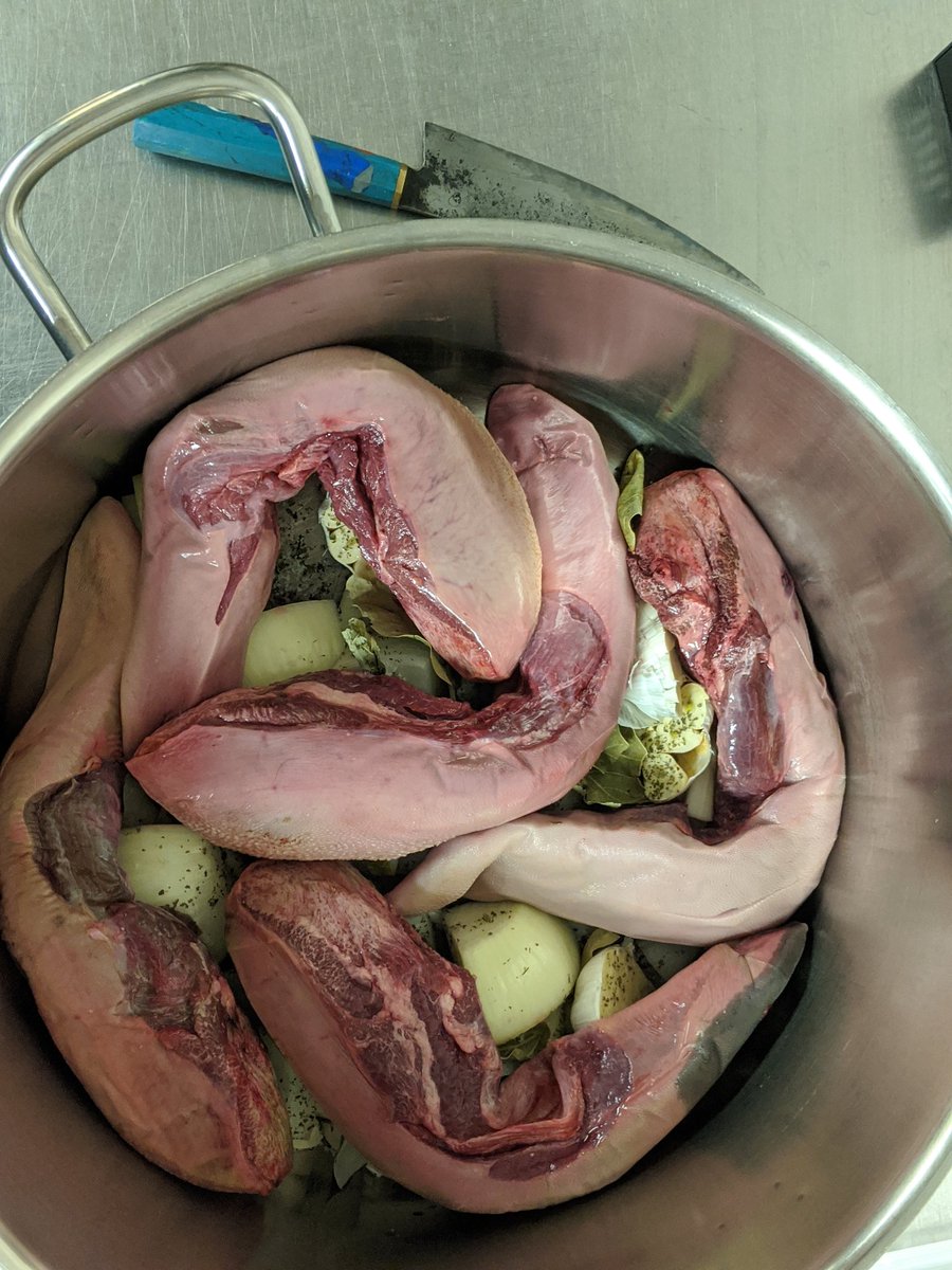 Retired diary tongue from Coombe Farm Organic. On the bubble from @ChefVanDan_ for tonight's <a href="/CarcassCartel/">Carcass Cartel</a> does @FrogHoxton 👅