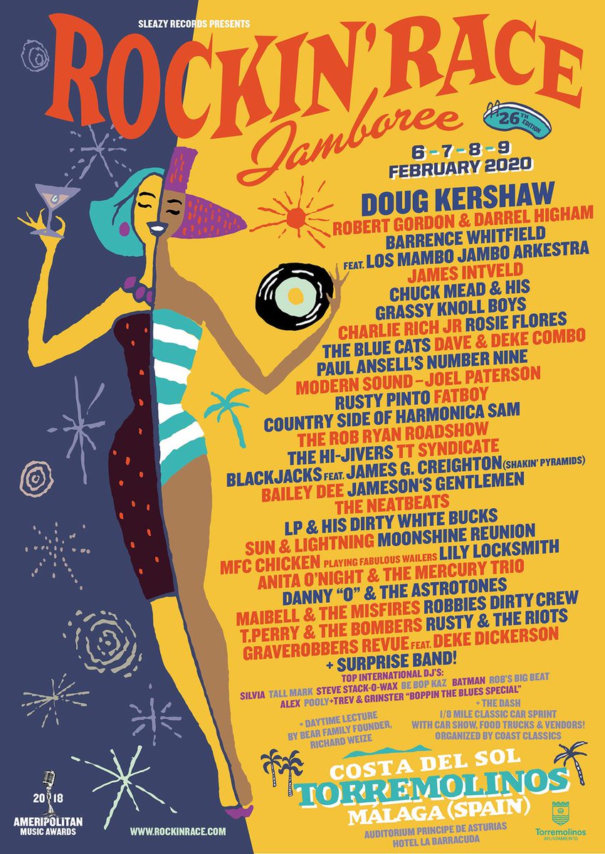 buenritmo's tweet photo. 8 de febrero en Málaga @LosMamboJambo y un sinfín de artistas más en el @RockinRace50s
+INFO: https://t.co/ODzmmUGkl8 https://t.co/F6seuNRrIZ
