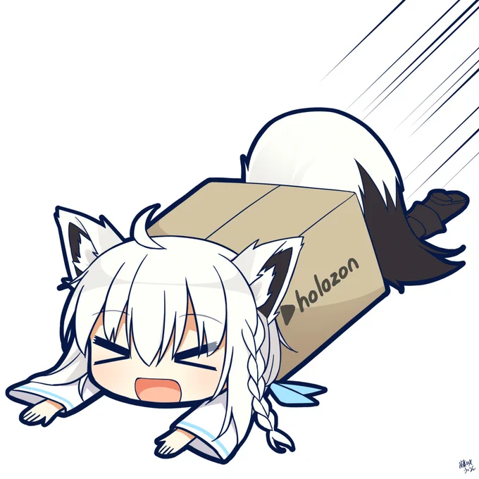 箱まっしぐらフブキさん #絵フブキ 