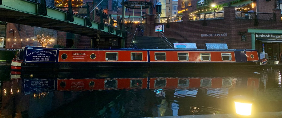 linndavis's tweet photo. Day 7: Birmingham today. Morning: observing the UK's 1st nationwide citizens' assembly on climate. Impressive &amp; ambitious. Then, a hilariously old-school British lunch, I'm told: jacket potato, plaid curtains, on a BOAT. After, wandering in the rain. On to Manchester to drop car. https://t.co/C2WajJRAkx