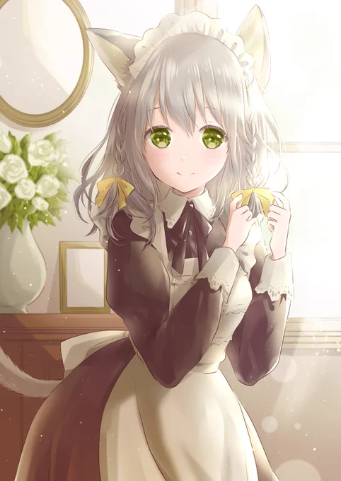 身支度ができたロシアンブルーメイドさん? 