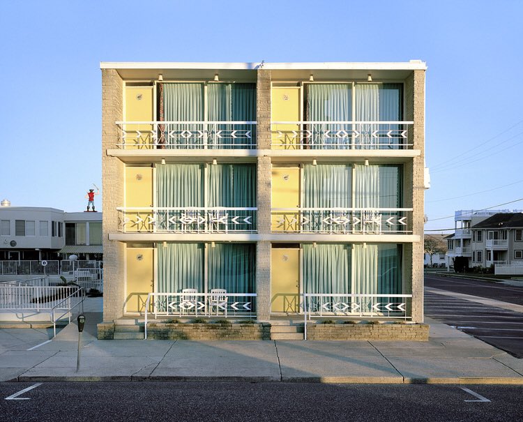 presentcorrect's tweet photo. The colourful delights of off season motels in New Jersey. 
https://t.co/5k5VRx0lTc

Via @edwardmbishop @creativeboom https://t.co/YaSPJMqj13
