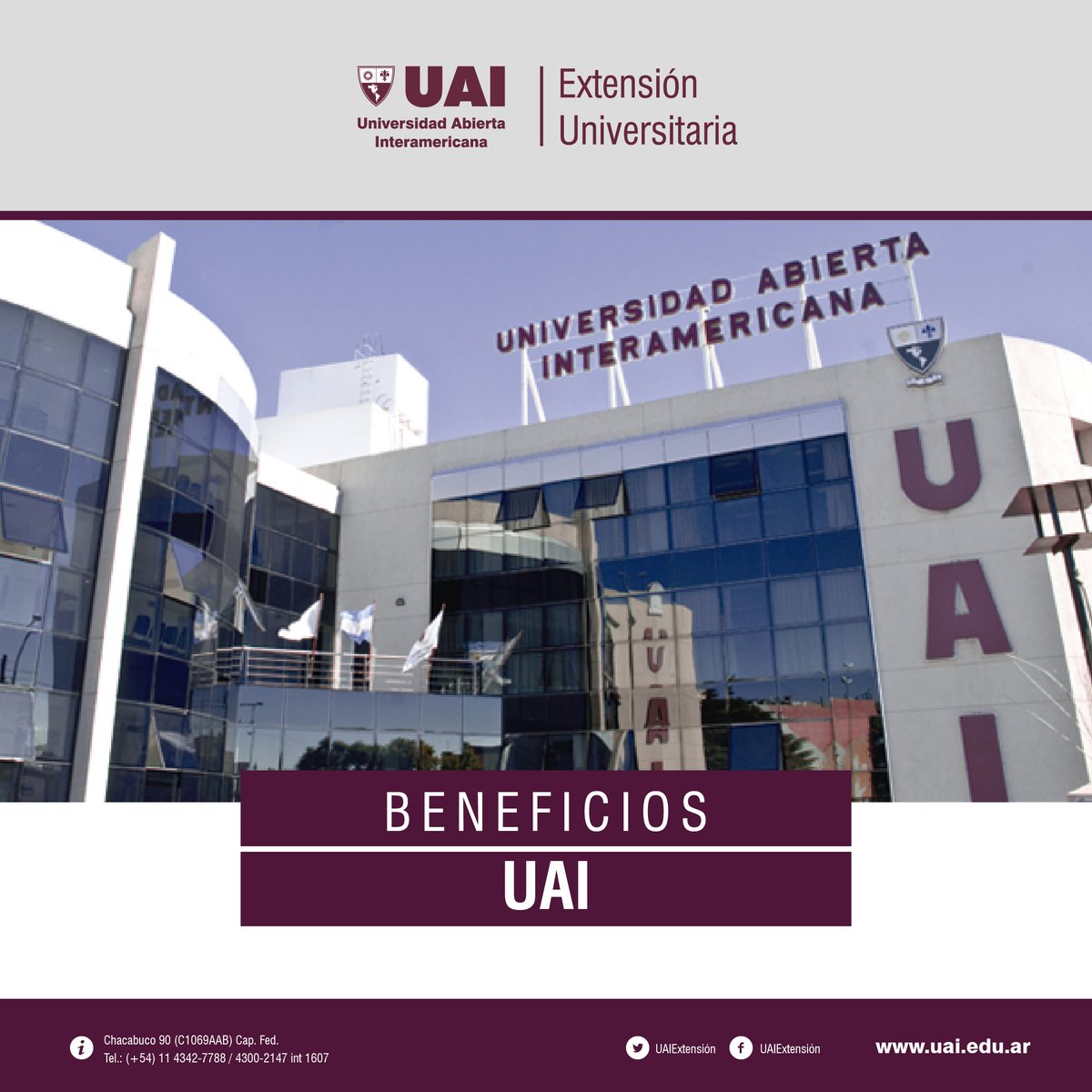 eduuai's tweet photo. 365 nos acompañará en #ActividadesUAI
¡Te acompañamos para que avances en tu capacitación! 30 % de descuento sobre los Aranceles de todos los Cursos de Extensión Universitaria.
#beneficios #descuentos #inscripciones @eduuai https://t.co/DmhEoBWCkQ