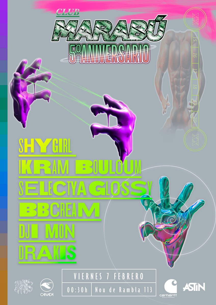 CLUB MARABÚ 5º ANIVERSARIO 🖤🎂🖤 FEB 07TH • <a href="/NitsaClub/">Nitsa Club</a> ~ Barcelona w/ <a href="/0800shygirl/">shygirl 宇多田</a> + @IkramBouloum  + #SelectyaGlossy + #BBCream + #DjiMon + #Drakis ➡️ facebook.com/events/7316871…