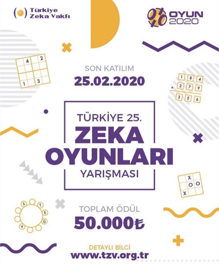 aduinovatif's tweet photo. Türkiye 25. Zeka Oyunları Yarışması @tcmeb @tubitak ve @metu_odtu ‘nün destekleri ile başladı. #oyun2020 
7’den 77’ye herkesin katılabileceği yarışma hakkında ayrıntılı bilgi &amp; başvuru için 👉🏻 https://t.co/aKwaINoLCp https://t.co/5tOXEIQl5c