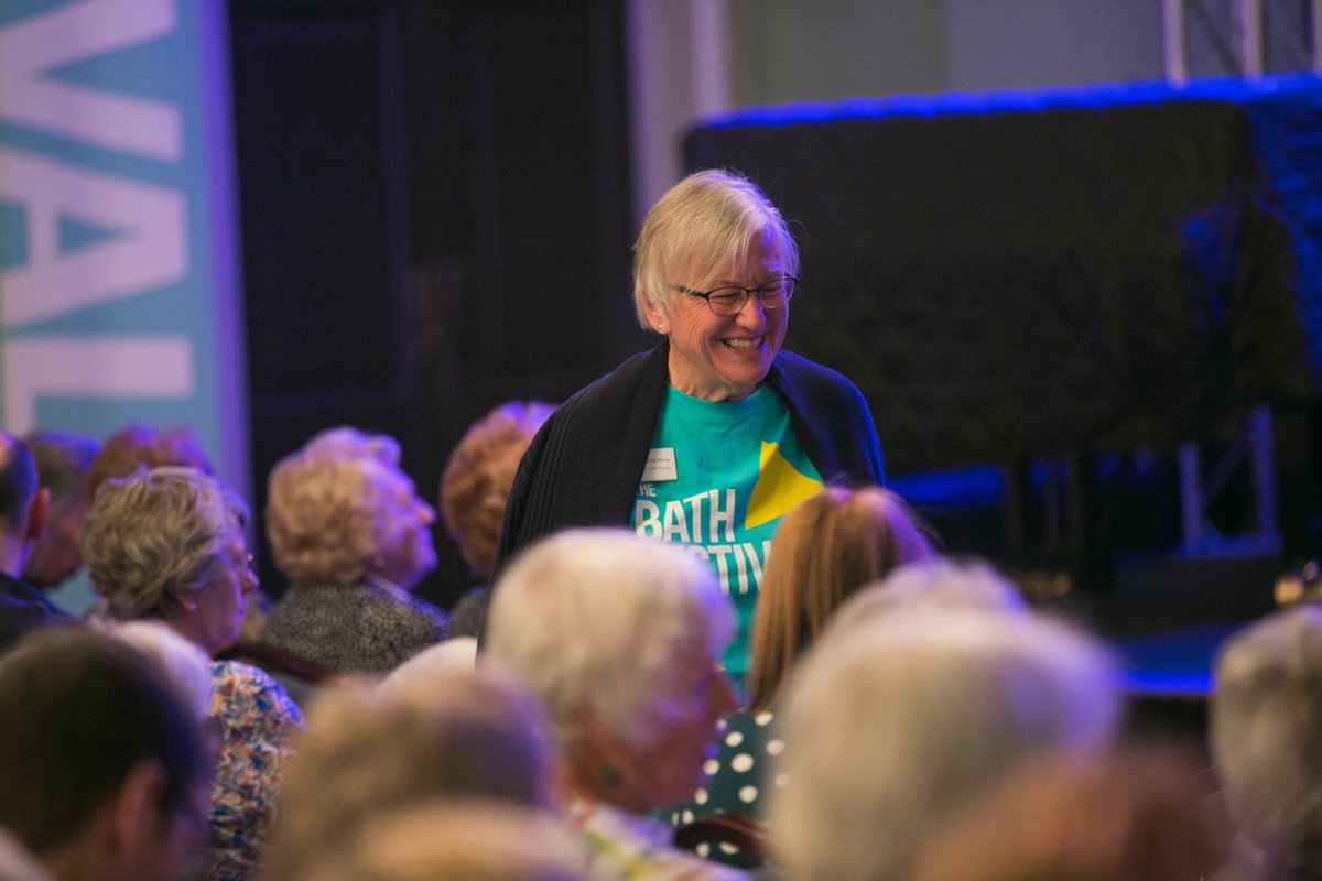 A lady volunteering at The Bath Festival