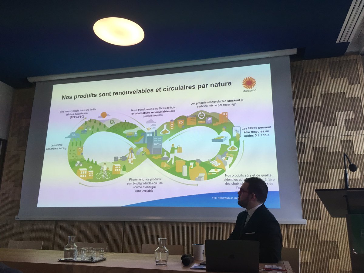 Son intervention a été suivie par celle de Charly Reignier de <a href="/storaenso/">Stora Enso</a> qui nous a détaillé leur #visioncirculaire dans le secteur du #bois 🌲 storaenso.com/en/sustainabil…