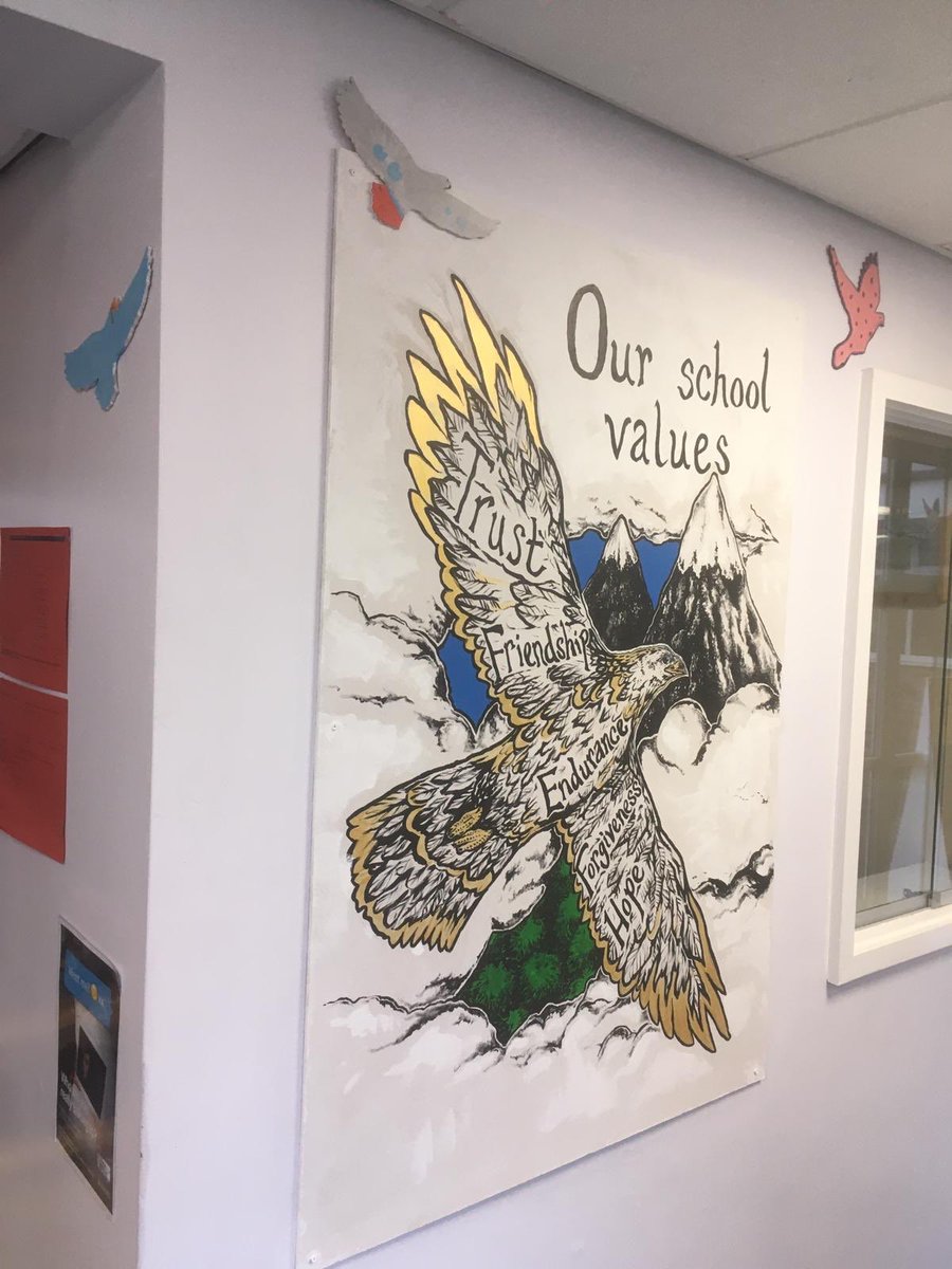 root2wing's tweet photo. New main entrance boards for Overthorpe CofE Academy. The school launched its new vision this month, working tirelessly with pupils, families, and the local community to create a welcoming and engaging place to learn and live. 
#community #artinschools #primaryschool #painting https://t.co/zX026IhCyE