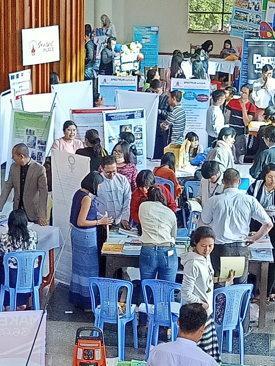 IDRC_Myanmar's tweet photo. Welcome @poverty_action to #2020 #KnowledgeMarketplace at #UofMandalay @IDRC_CRDI newest project on #solarenergy: #research &amp; #capacitybuilding 4 #SustainableDevelopment in #Myanmar https://t.co/IQDkDY2VLI