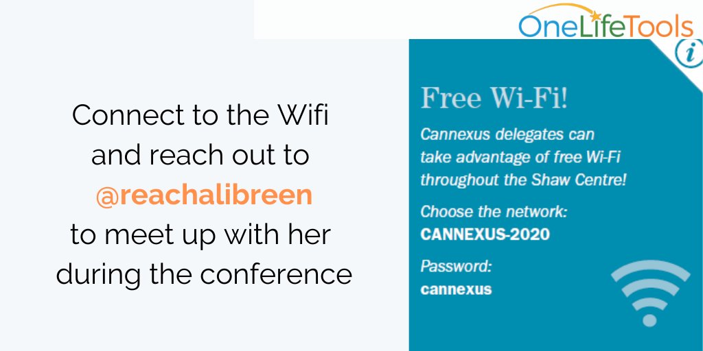 OneLifeTools (@onelifetools) on Twitter photo <a href="/OneLifeTools/">OneLifeTools</a> is at <a href="/cannexus/">cannexus</a>, are you?!
Stay tuned for updates on our sessions, and where to find <a href="/reachalibreen/">Ali Breen (she/her/elle)</a> and Mark Franklin during the conference
Find out more about our session here buff.ly/38UDqkr
Here is the WIFI login info for the @Shaw_Centre
#Cannexus20 <a href="/OneLifeTools/">OneLifeTools</a> is at <a href="/cannexus/">cannexus</a>, are you?!
Stay tuned for updates on our sessions, and where to find <a href="/reachalibreen/">Ali Breen (she/her/elle)</a> and Mark Franklin during the conference
Find out more about our session here buff.ly/38UDqkr
Here is the WIFI login info for the @Shaw_Centre
#Cannexus20