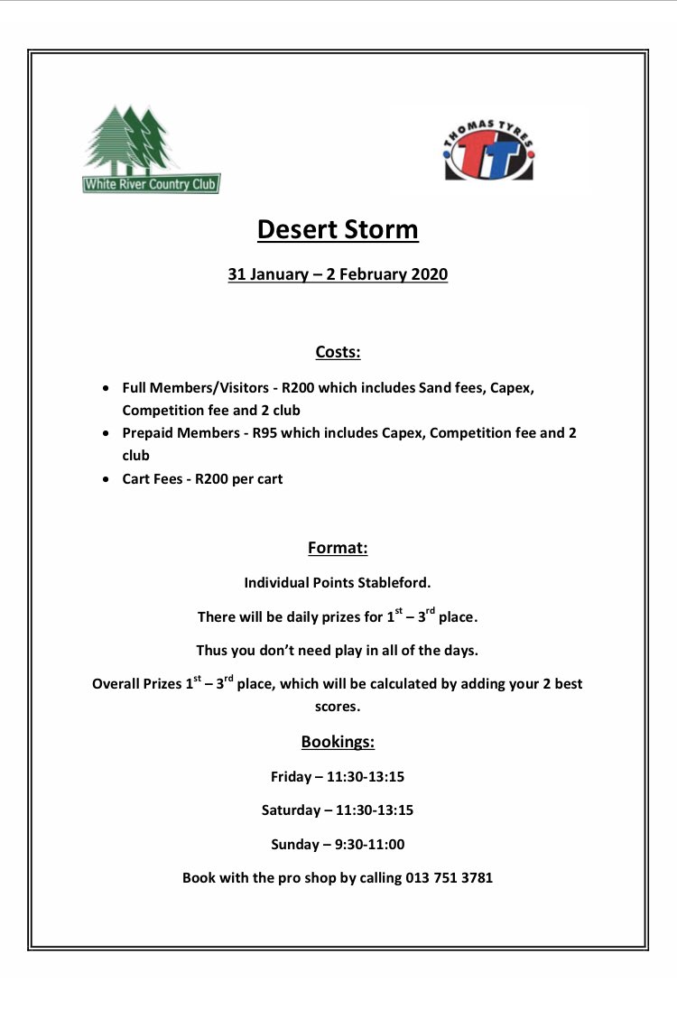 Come join us in this very fun competition! Who will be the 👑 or 👸 on our recently hollow tined greens? Here is an opportunity to see all the changes we have made in the week that we were closed. We look forward seeing you all.