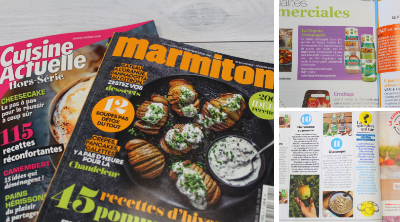 PopoteCompagnie's tweet photo. Nos Soupes Gourmandes Bio 🌱dans les magazines @Marmiton_org  et @cuisineactuelle  ! 😃
Marmiton 👉N°51 Janvier – Février 2020
Cuisine Actuelle 👉N°150 – Janvier 2020 https://t.co/oN6oCDEysf