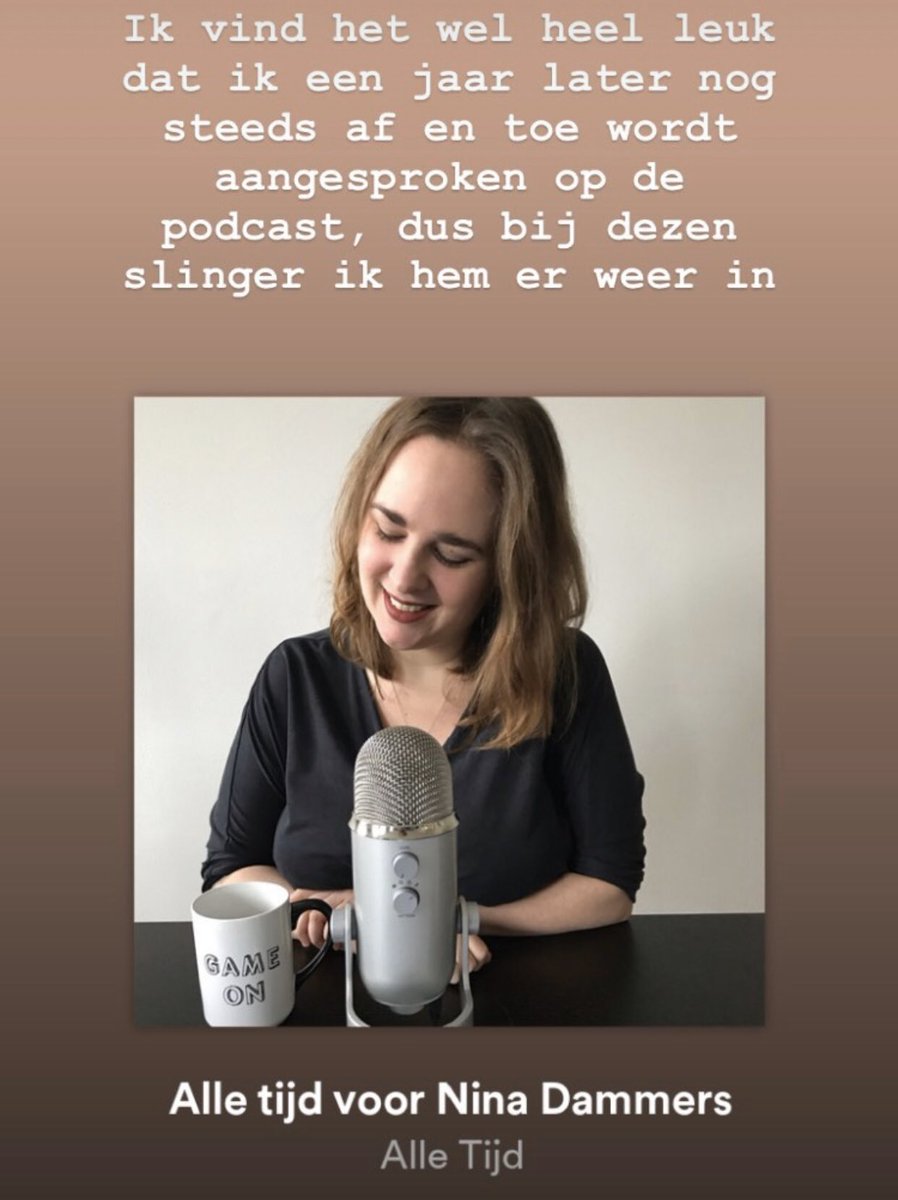 AlleTijdPodcast's tweet photo. Bijna een jaar geleden kwam de eerste aflevering van Alle Tijd online. @Nina_D89 krijgt nog steeds reacties op die eerste aflevering.
Heb jij al naar haar verhaal geluisterd?
https://t.co/aGXU5bJP4H https://t.co/b4ogiq7oeY