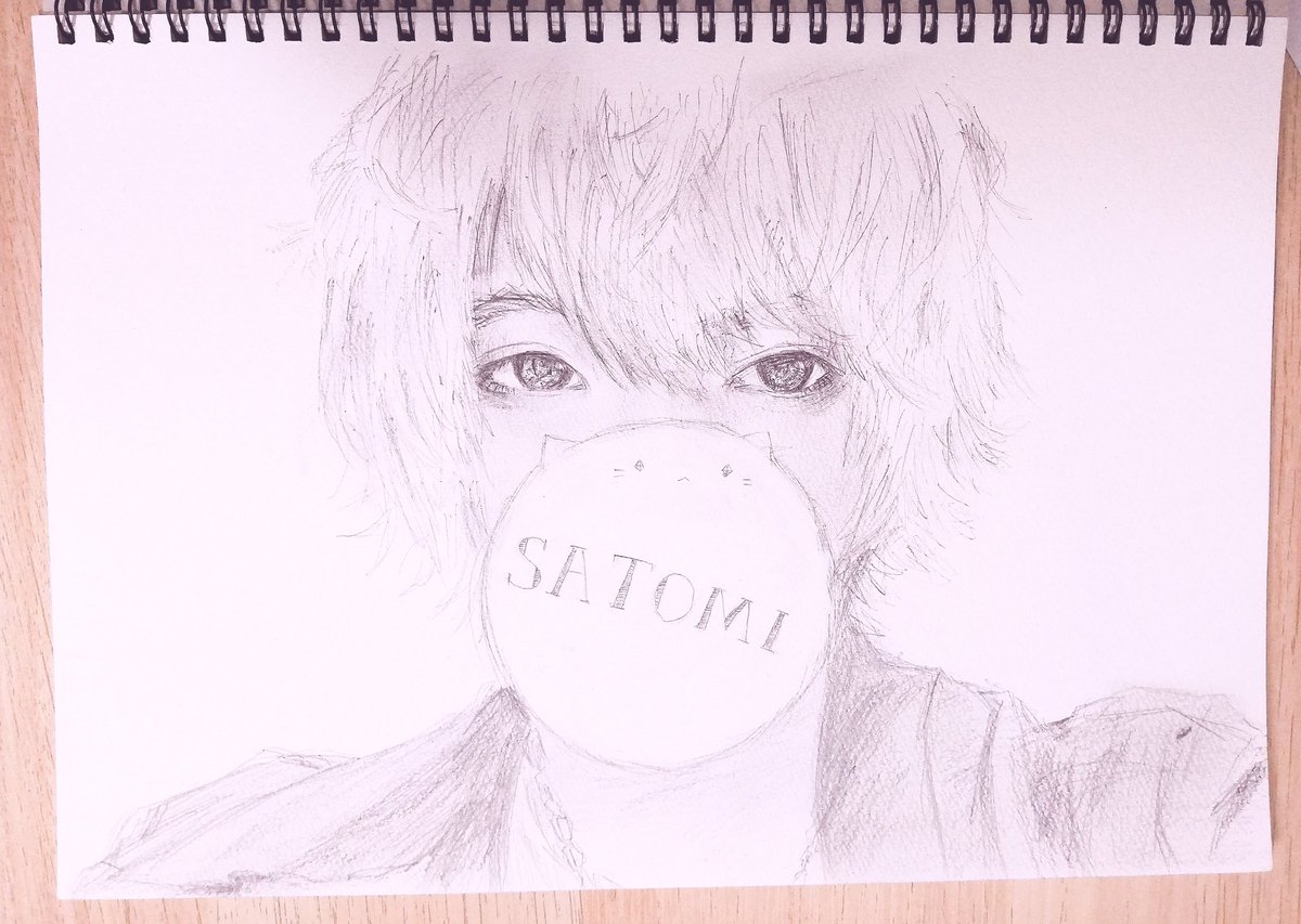 💗実写のさとみくん 初めてリアルな人間描いたけど上手くできたのでは