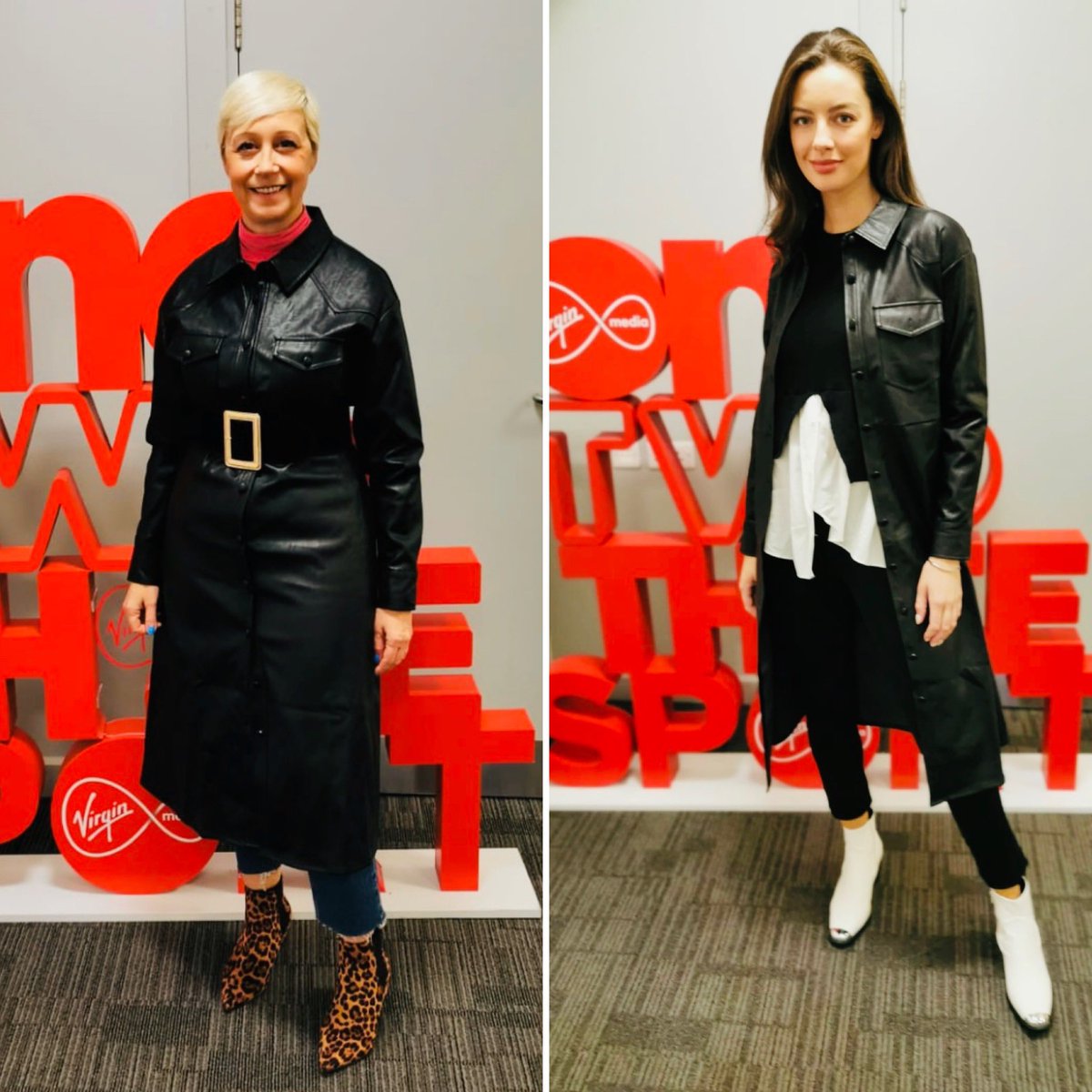 sonjamohlich's tweet photo. 1 dress 2 different ways! @IrelandAMVMTV @AudreyR_Ryan wearing is as a coat me as a shirt dress @ontrend_eu #fashionista #multiwear #layering https://t.co/U4u9Bcj0iW