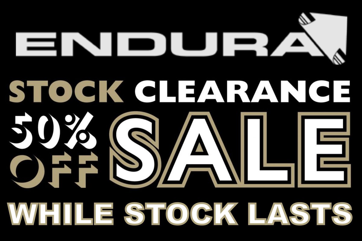 #clearance on all remaining #Endura stock.