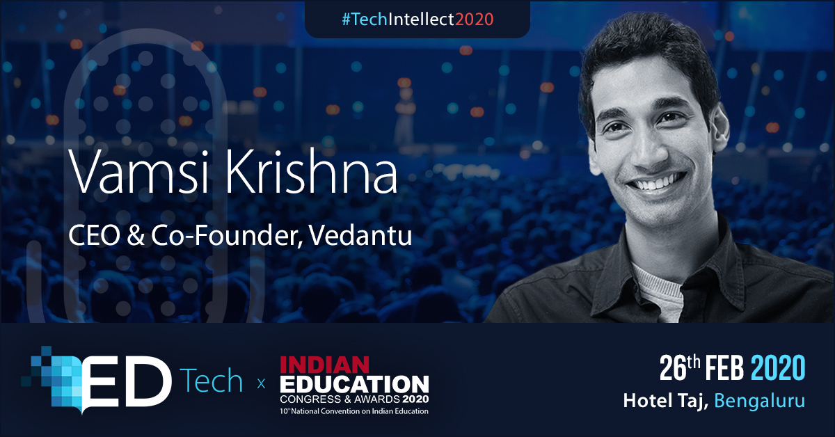 EntrepEducation's tweet photo. Meet Mr. Vamsi Krishna, CEO & Co-founder of @vedantu_learn - a pioneer inLIVE and interactive online learning platform at #IEC2020.
Register now at https://t.co/RaCVEDltPm
#TechIntellect2020 #Edtech #education https://t.co/2fOn0t2KhY