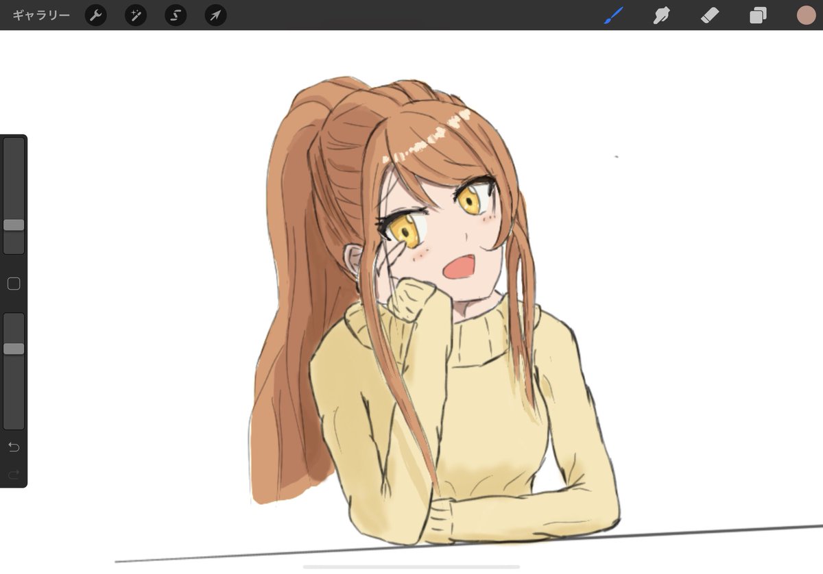 #画力ビフォーアフター 

←2019.10月      2020.1月→

髪長くて結んでる子が好きって分かった 