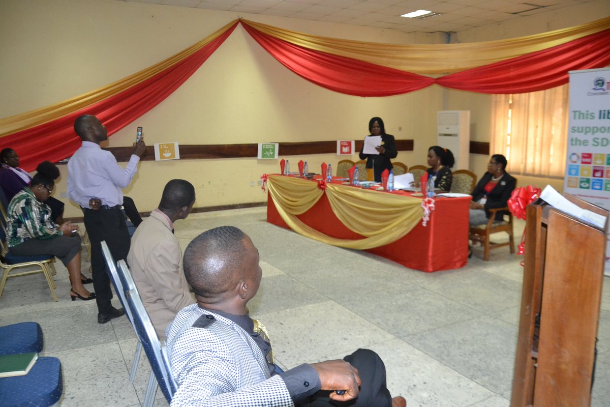 CUCLRmobiles's tweet photo. Mrs Michael-Onuoha Happiness,A Librarian with Covenant University Ota,Nigeria delivered a seminar in line with the SDG goals. She spoke on POVERTY ERADICATION &amp; the role libraries,Librarians can play in achieving the SDG goals.#SDGS #UN #globalgoals #2030agenda #Nigerianlibraries https://t.co/kXoQIoaIeM