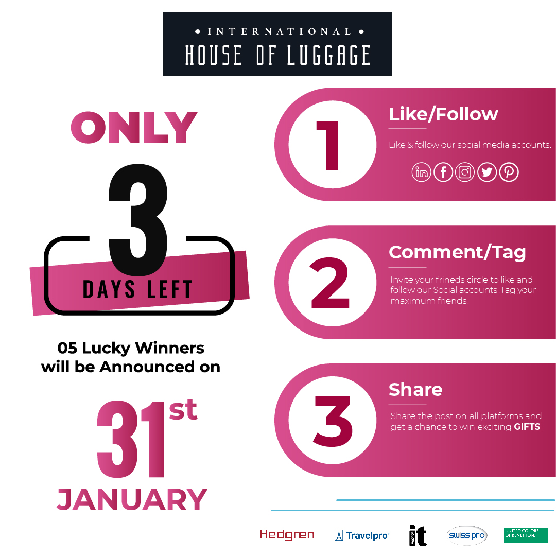 iholpk's tweet image. ONLY 3 DAYS LEFT FOR BIGGEST LUCKY DRAW !!!
Follow The Steps Mentioned in Post: Links of All Social Accounts:
1- linkedin.com/company/iholpk
2: facebook.com/Internationalh…
3: instagram.com/Internationalh…
4: 
5: pinterest.com/International_…

#luckdraw #contest #giveaway