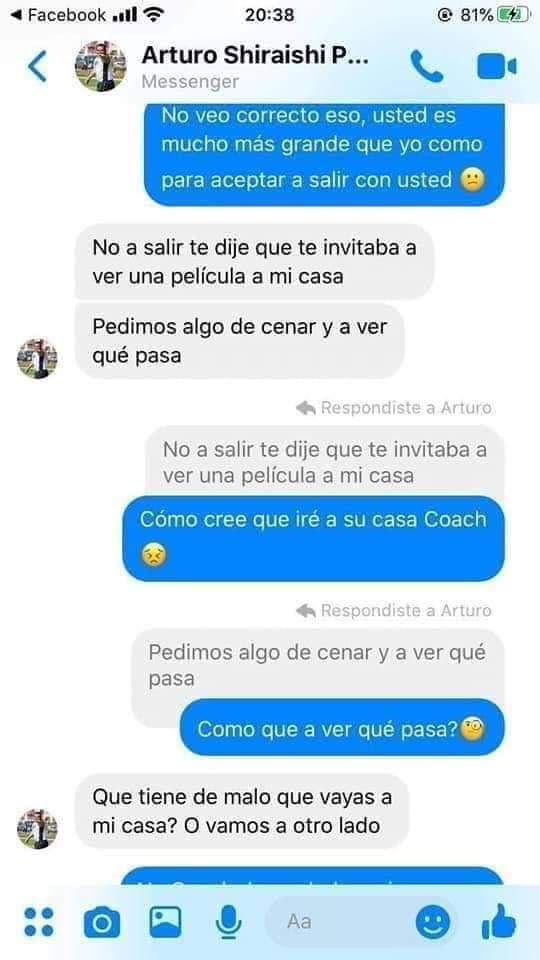 PaVa_Mx's tweet photo. Arturo Shiraishi Ponce, pidió salir o fotos desnuda a una menor amenazandola de sacarla de su equipo de fútbol si no accedía. Actualmente es coach de Linces del Bachillerato General del Ives.

Por culpa de tipos así las mujeres terminan quemando todo!  1/3 👇🏻 https://t.co/utEpvnv892