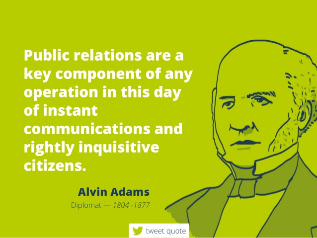LibertyPRSSA's tweet photo. This was said almost 200 years ago! Just think how much more "instant" communications has gotten since then...and how much more important PR is as a result! https://t.co/pE8kKwOudA