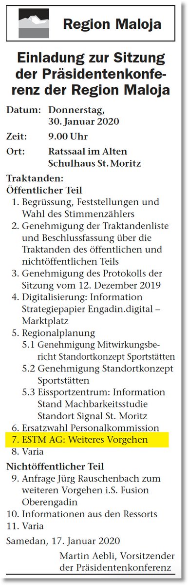 Nichts vor am Donnerstag ab 9 Uhr? Hier ein Veranstaltungstipp in #stmoritz