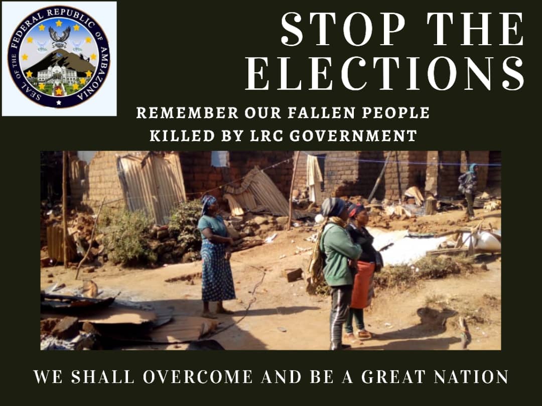Paul Trigger (@paultrigger8) on Twitter photo Stay off the streets cus the vampires are just trying to take you to the slaughter . All say no to elections in Ambazonia.
Shutdown 7th till 12th January 2020
<a href="/AIPC_HRO/">AIPC</a> <a href="/AmbeGeraldine/">@Mamigera</a> <a href="/apocsnet/">Ambazonia Prisoners of Conscience Support Network</a> <a href="/bamendasheriff1/">.</a> <a href="/Calecheb/">Caleche Bongo</a> <a href="/Capo4Daniel/">Capo Daniel</a> <a href="/ChoAyaba/">Dr CHO AYABA, Leader AWOL</a> @lilyambas @dbahtila <a href="/ntokosuzzyayo/">ntoko suzzy ayo</a> Stay off the streets cus the vampires are just trying to take you to the slaughter . All say no to elections in Ambazonia.
Shutdown 7th till 12th January 2020
<a href="/AIPC_HRO/">AIPC</a> <a href="/AmbeGeraldine/">@Mamigera</a> <a href="/apocsnet/">Ambazonia Prisoners of Conscience Support Network</a> <a href="/bamendasheriff1/">.</a> <a href="/Calecheb/">Caleche Bongo</a> <a href="/Capo4Daniel/">Capo Daniel</a> <a href="/ChoAyaba/">Dr CHO AYABA, Leader AWOL</a> @lilyambas @dbahtila <a href="/ntokosuzzyayo/">ntoko suzzy ayo</a>