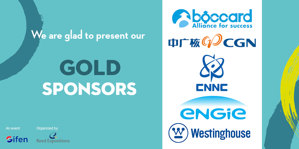 Thank you to the WNE Gold Sponsors, who will make the WNE 2020 edition unique! #WNE2020

See you from 23 to 25 June 2020 at Paris Nord Villepinte!
More information on world-nuclear-exhibition.com