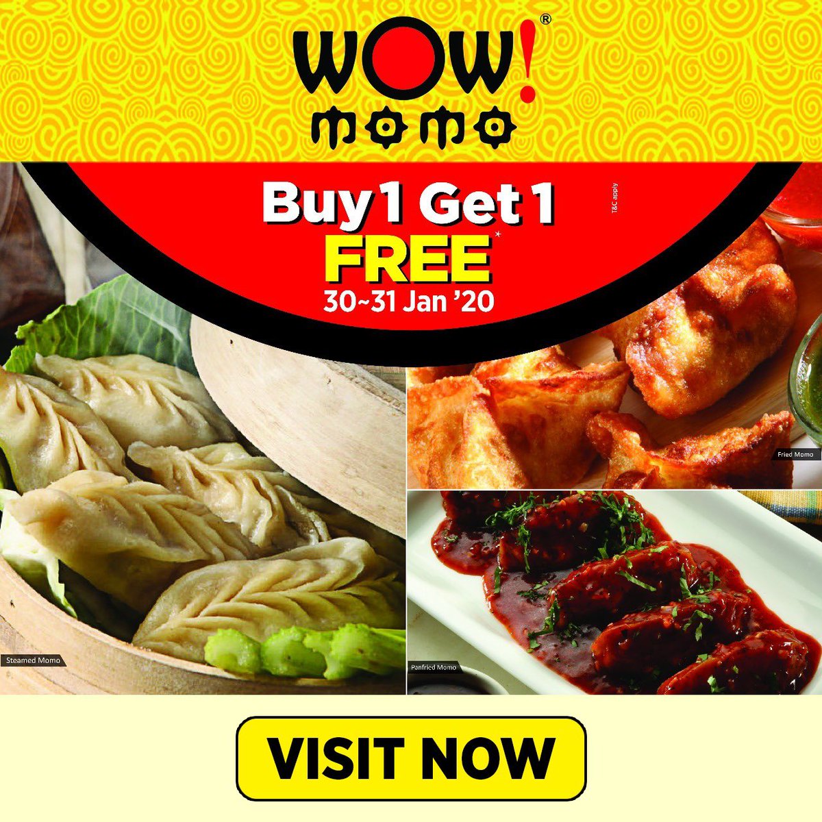 Dealing with FOMO? Eat a <a href="/Wowmomo4u/">Wow! Momo</a> with a Buy 1 Get 1 free offer, starting from 30th - 31st January, 2020 only in <a href="/logixcitycenter/">Logix City Center</a>, Noida!
.
.
.
#LogixCityCenter #EatShopRepeat #Middaycravings