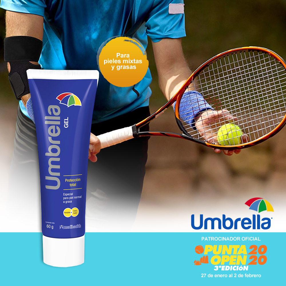 umbrella_sol's tweet photo. Cualquier sea tu actividad deportiva favorita, recuerda siempre proteger tu piel con la máxima protección solar que te brinda #UmbrellaGel SPF 30 indicado para pieles grasas, mixtas o con tendencia al desarrollo de acné. #Deporte #PuntaOpen2020  #ProtecciónSolar #DirectvSports https://t.co/DF3wu78gCx