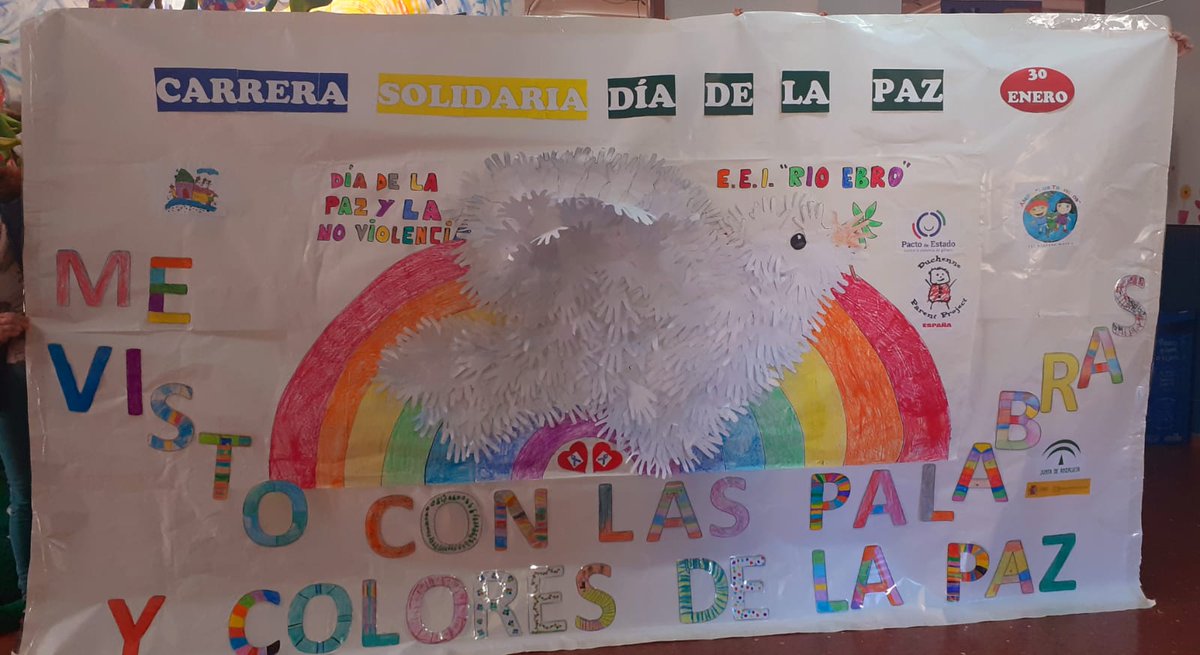 En la Escuela Infantil Río Ebro tenemos todo preparado para la carrera solidaria. Este años colaboramos con la Asociación Duchenne Parent Project España. @convivenciaesc #RetoPorLaPaz