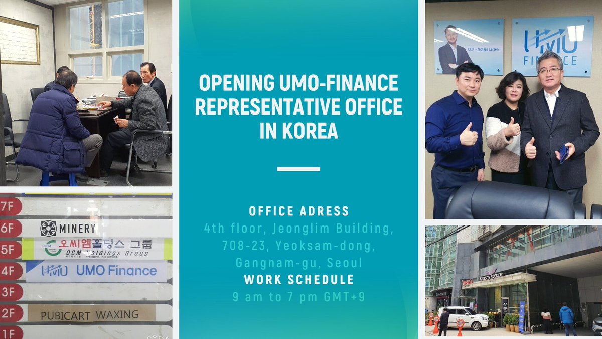 FinanceUmo's tweet photo. UMO-Finance has opened a representative office in South Korea.

https://t.co/FcQPC0BJqs https://t.co/ETNn2JF8VT