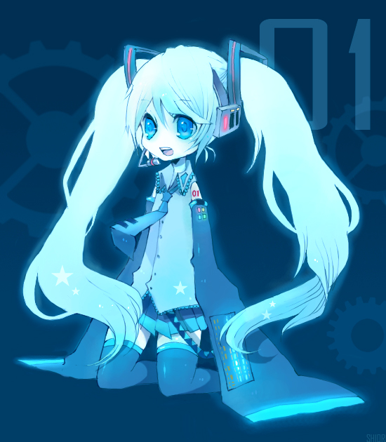 初音ミク 「2008年→2019年
約10年、びふぉーの時はまさかミクさんのお仕事をさせて頂」|さくらしおりのイラスト