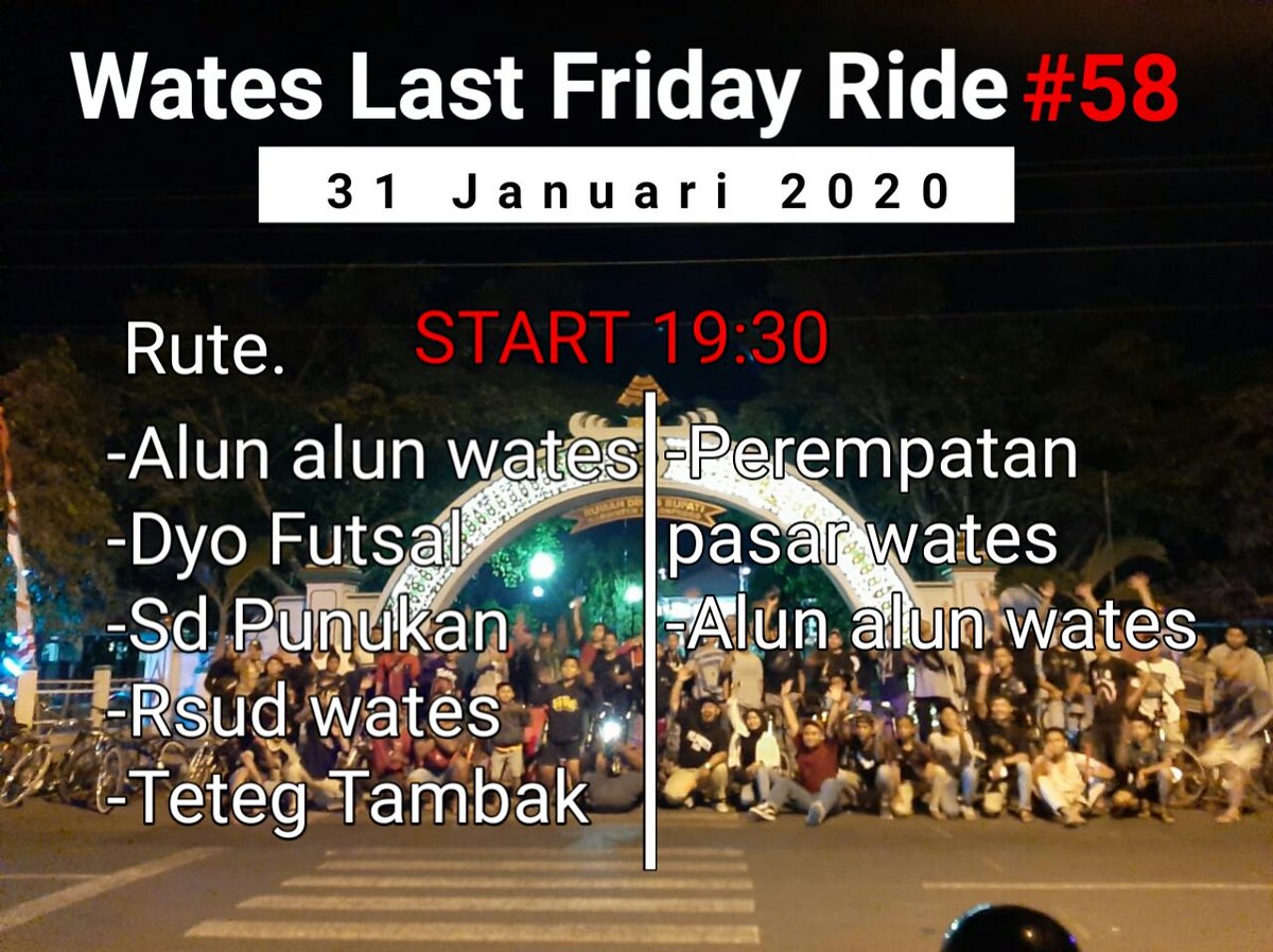 Mohon ngapunten slur,
Monggo rute sudah mengudara, silakan di save atau di apalke,
siapkan pit mu, digenjot malem setu

#WLFR