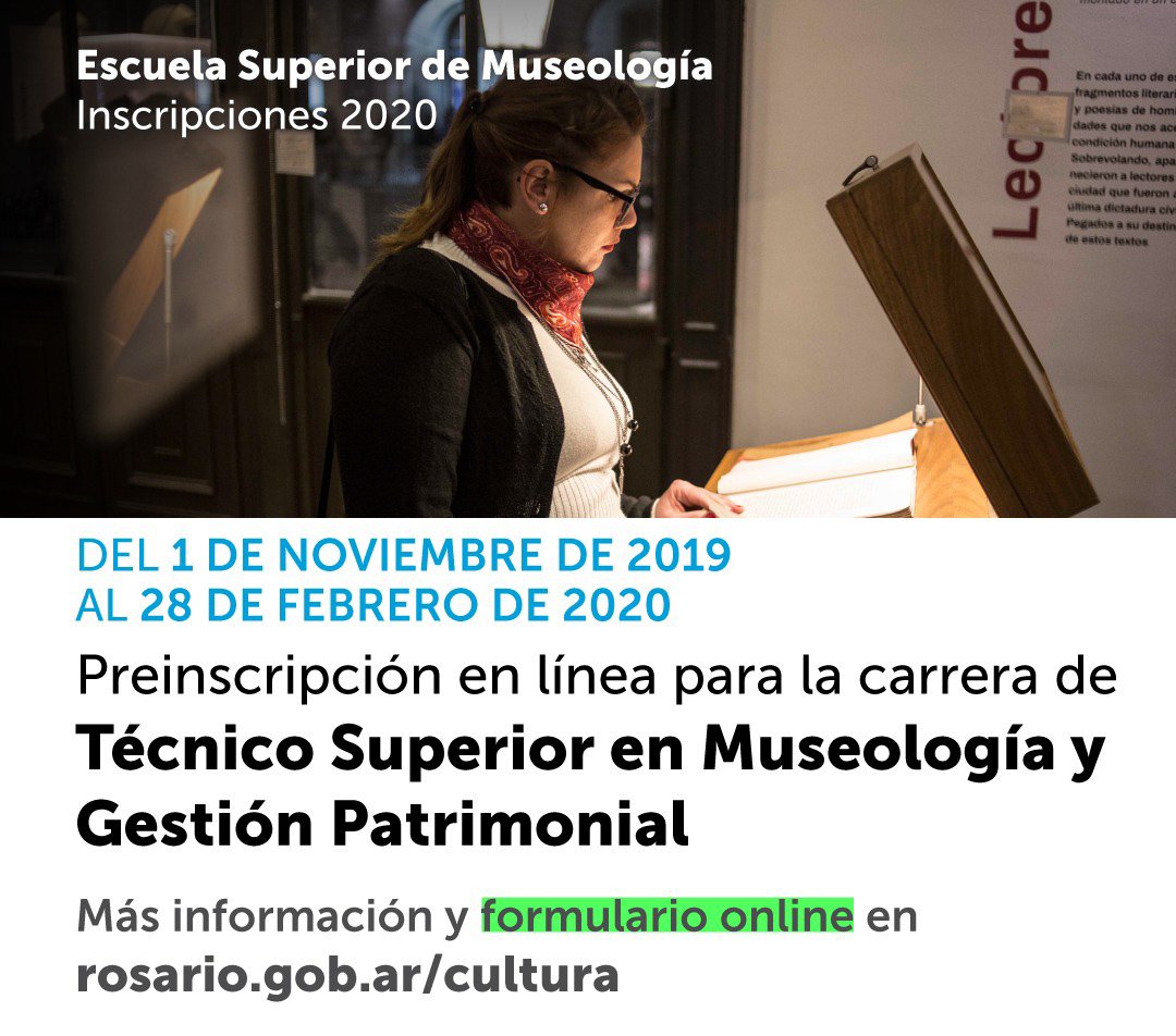 EscMuseologia's tweet photo. ¡Último mes de inscripción a la carrera! 
Entrá al enlace y anotate
https://t.co/49a3zDTPnd
No te cuelgues 😉 https://t.co/r1AWBsuuIA