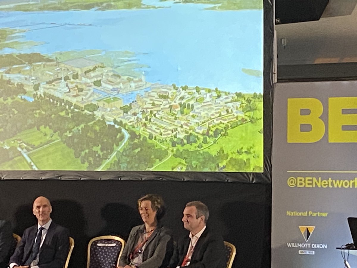BENetworking's tweet photo. An audible gasp in the room when Aldred Drummond @FawleyWaterside revealed the sheer scale of the project. This is an entirely new town that will transform the quality of resident’s lives when completed #SCDC20 https://t.co/RPH3UXjRZU