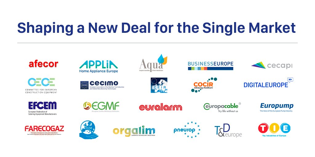 BusinessEurope's tweet photo. We need a strong #SingleMarket supported by harmonised #EUstandards to ensure the EU's global leadership. Read the joint industry statement here: https://t.co/Js8WE9iXFH #NewDeal4Standards https://t.co/ykHlLZg2nk